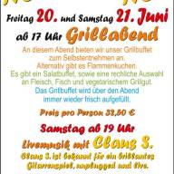Grillabend 20.06 + 21.06.2025 | Samstag mit Live Musik ab 19 Uhr