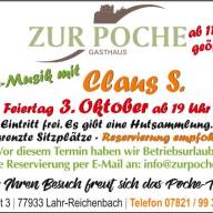 03.10. ab 11 Uhr geöffnet | ab 19 Uhr Live Musik mit Claus S.